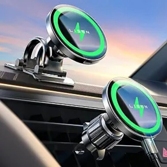 15W MagSafe Car Mount Charger Magnetic Wireless Car Charger for iPhone 16 15 14 - Picture 1 of 1